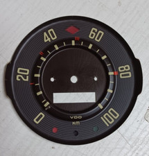 VW Bus T1 Tacho Tachoscheibe original bis 100km/h für 70 mph Meilenumbau