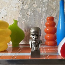 UdSSR Lenin Büste Silium? Sowjetunion Kommunismus 16,5 cm Marxismus Mid Century