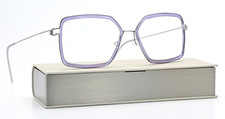LINDBERG Brille Karen 51-16 145B Col P10 Air Titanium Rim Silber Poliert Lila