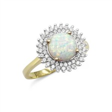 Opal Ring 9 kt Gold rund