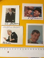 4 Autogramme Alfred BIOLEK O.W.FISCHER Walter GILLER W. Millowitsch alle † 4 xyz