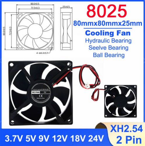 8025 80mm brushless lüfter - 80mm,