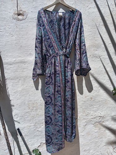 Maxikleid blau wickelkleid - blau,