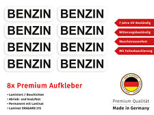 Aufkleber Benzin tanken 8x