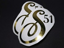 2x Aufkleber Simson S51 Gold Poliert Seitendeckel alter Schriftzug
