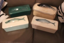 Konvolut Alte Fisch Herings Topf Fisch Terrine Behälter Dose Keramik