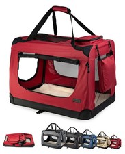 B-Ware: lionto Hundetransportbox Hundetasche Hundebox faltbar XXL Rot
