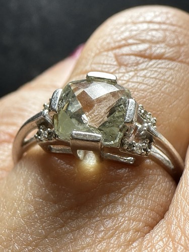 333 gold ring mit hellgrünem - gold,