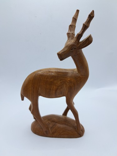 Holzfigur antilope gazelle - holzfigur,