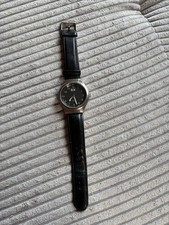 TCM Herrenuhr Edelstahl Leder