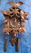 Schwarzwald Kuckucksuhr Antik Holz Uhr