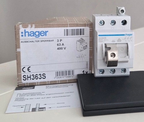 Hager sh363 hauptschalter 63a - sh363,