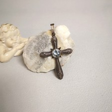 Kreuz Aquamarin Anhänger