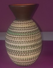 Wunderschöne Vase "Kairo" aus Keramik ,Ritzdekor eventuell 50-60er Jahre H. 16cm