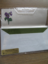 1 Set Briefpapier mit Muster Blume & Briefumschläge Originalverpackung NEU & OVP