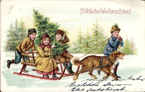 Frohe weihnachten - ak,