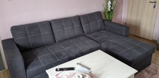 Eck-Sofa mit Ottomane + Schlaffunktion (fast-neu)