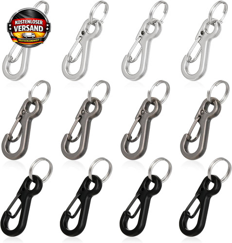 Mini karabinerhaken 12er - 12er, set