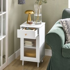 B-Waren Nachttisch Boxspringbett Sofatisch Beistelltisch schmal FBT133-W-bwaren