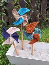 Blumenstecker Windmühle gehäkelt