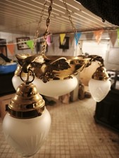 Antike Messing-Hängelampe /