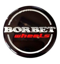 Original Borbet Wheels Nabendeckel Nabenkappe Schwarz Glanz Silber Rot Center Ca