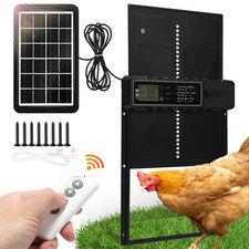 Hühnerklappe Alu Elektrisch Hühnertür Automatische Hühnerstalltür mit/ohne Solar