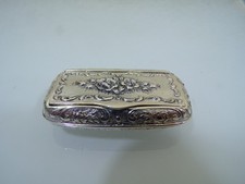 ALBO große Pillendose Deckeldose mit Rosendekor Rosenmuster Echtsilber 835 neu