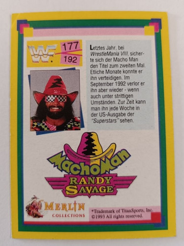 Wwf wrestling sammelkarte - wwf, nr