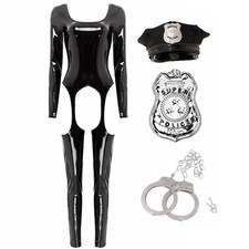 Damen Kostüm Lackleder