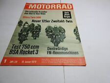 Das Motorrad Zeitschrift     1/1970      750 ccm  BSA Rocket 3