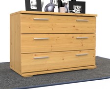 Nobis Kommode Sideboard | 3 große Schubladen | 57cm hoch | 100% Bio Kiefer Massi