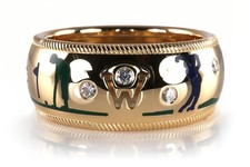 Wellendorff Ring Birdie Golf blau 7 Brillanten 750 Gelbgold [BRORS 19128]