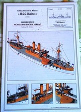 Modellbaubogen Schlachtschiff Maine