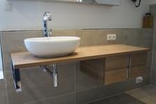 Badezimmer Waschtisch Duravit Typ Vero mit Aufsatzwaschbecken