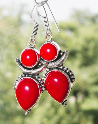 Rote koralle edelstein - rote,