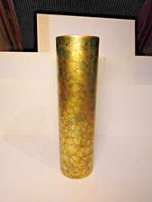 Rosenthal Studio Stangen-Vase Goldfeuer, grün-gold , handgemalt  signiert Jt