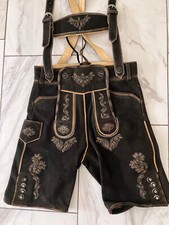 Trachtenlederhose Damen Wildbockleder braun Lederhose Weihnachts Geschenk