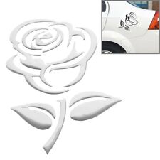 Rose Aufkleber Auto Blume Adesivo Rosa Car Sticker 8x10,5 cm silber