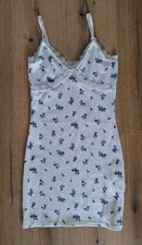 Minikleid kurz eng weiß Blumen Damen Gr. S H&M NEU