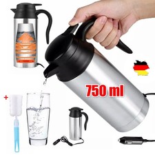 12V Auto Wasserkocher Edelstahl 750ml Reisewasserkocher Teekanne Auto Kettle