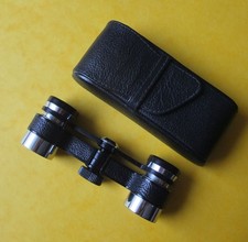 Opernglas ROW Rathenow mit schwarzem Lederetui Theaterglas