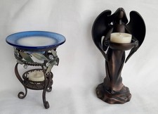 Partylite Bronce Engel KERZENHALTER und  DUFTLAMPE