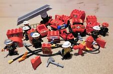 Lego Duplo Feuerwehr Hydrant Leiter Feuerwehrmann Wassertank Schlauch Flamme 