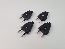 4 x Euro Stecker schwarz Euro