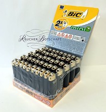  BIC MINI Feuerzeug SCHWARZ GOLD (50Stück) Reibrad J 25                     #413