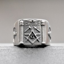 Freimaurer ring sterling - freimaurer,