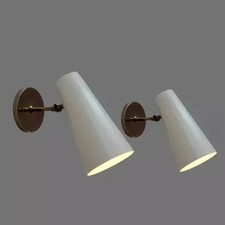 Paar Mid Century Modern Wandleuchter Stilnovo Messing Vintage Wandlampe 50er ...