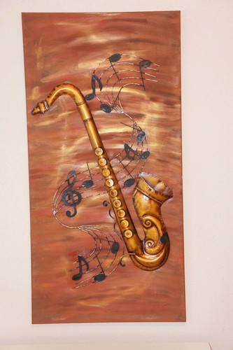 Leinwand bild saxophon - leinwand, "