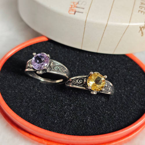 Retro amethyst citrin - amethyst,